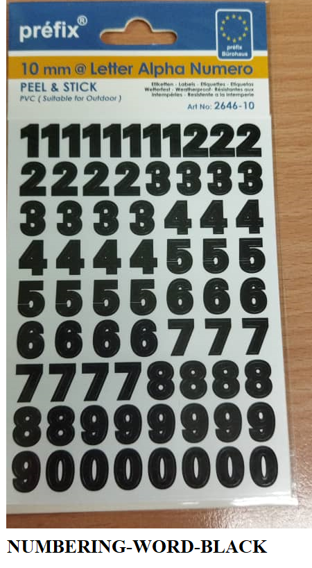 10MM LETTER ALPHA NUMERO
