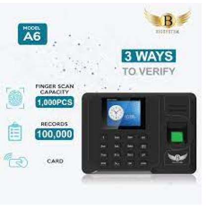 BIOSYSTEM FINGER PRINT RECOGNITION TIME ATTENDANCE A6