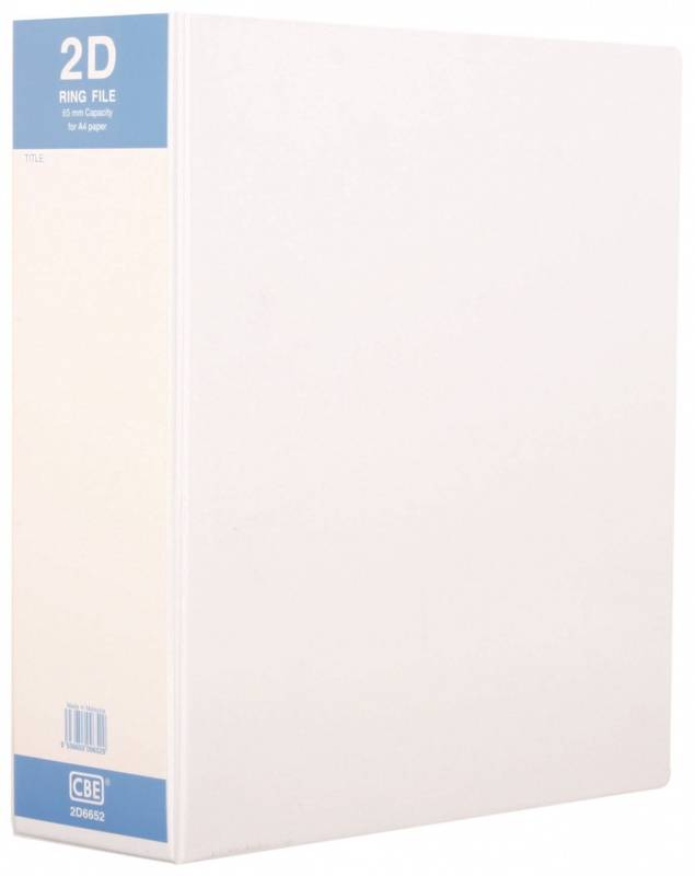 CBE A4 PVC 2-D RING BINDER FILE (2D6652) 65MM