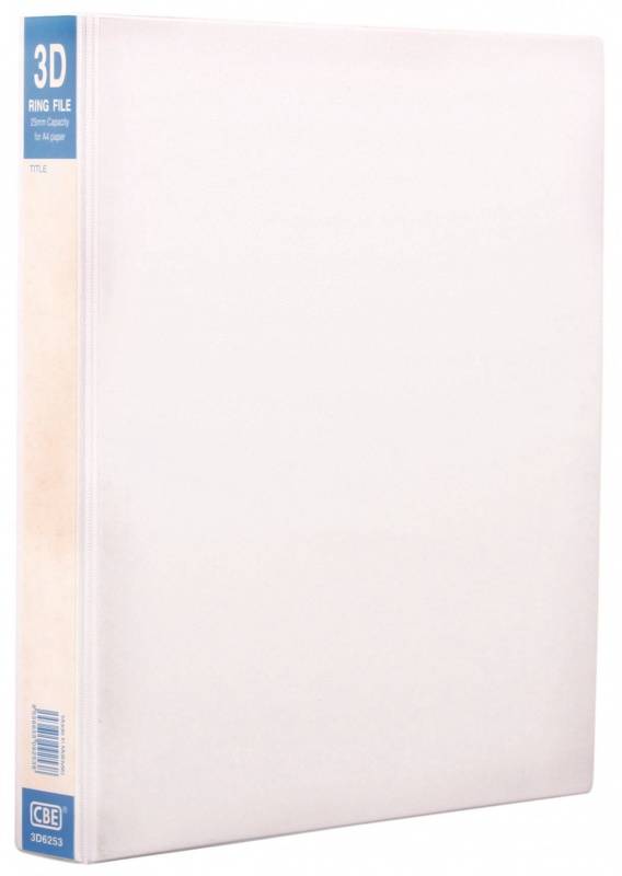 CBE A4 PVC 3-D RING BINDER FILE (3D6253) 25MM