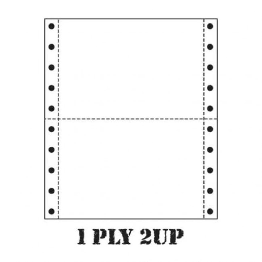 A4 Computer Form 1PLY 2UP (1000 fan x 2up/box)