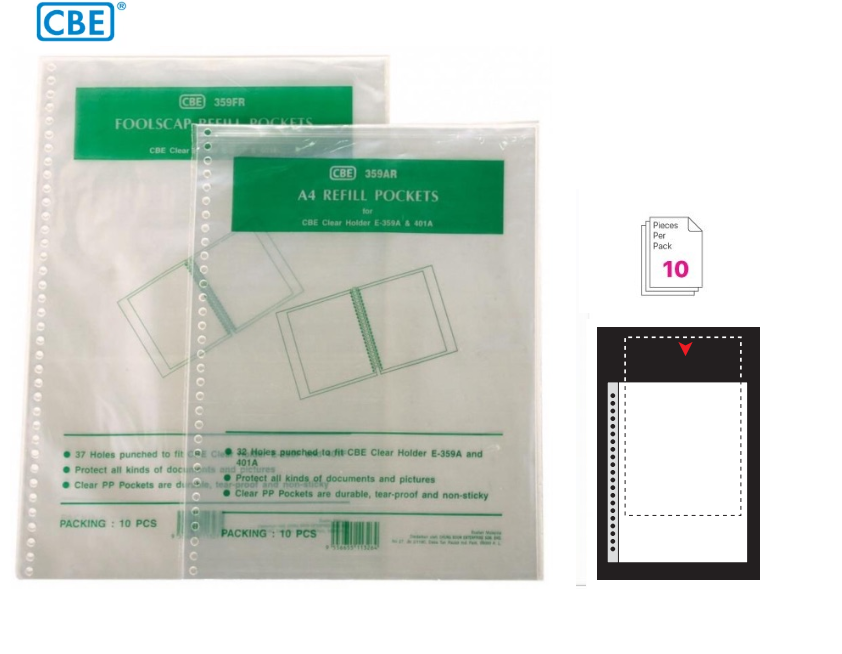 CBE PROTECTOR REFILL A4 359AR (10'S/PKT)