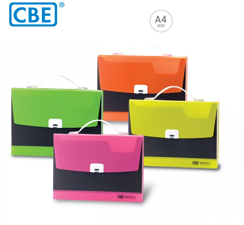 CBE A4 EXPANDING FILE 13 POCKET W/HANDLE (F4318-13P)